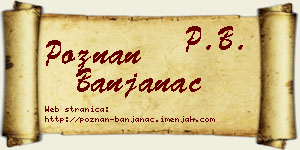 Poznan Banjanac vizit kartica